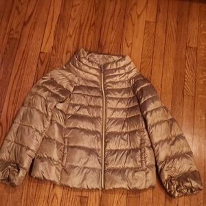 Sam Edelman Shimmering Gold Puffer Jacket